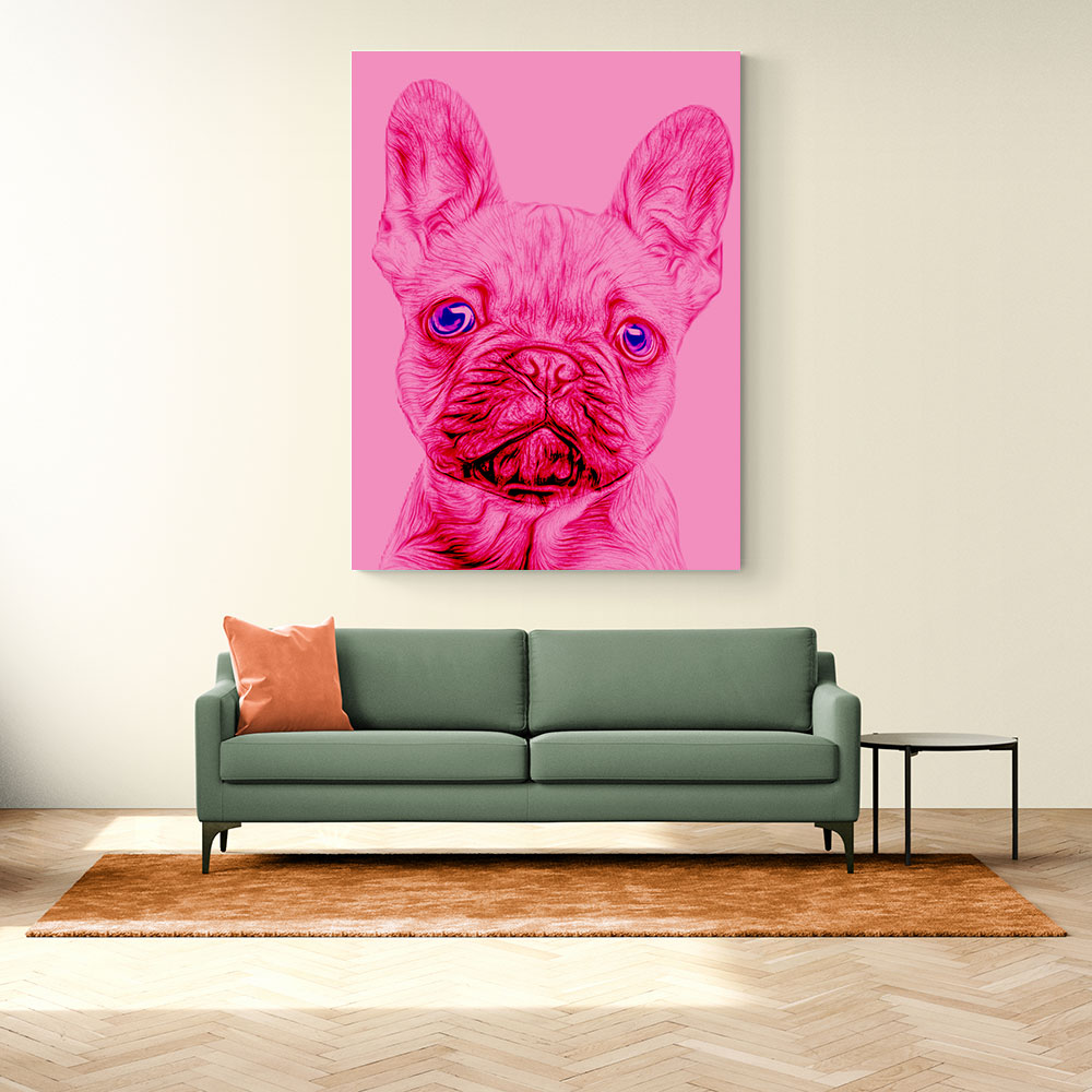 Pink French Bulldog
