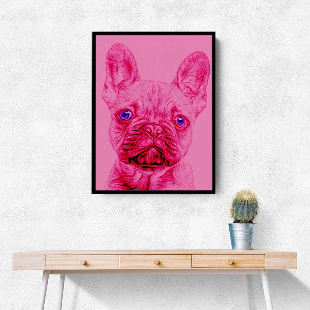 Pink French Bulldog