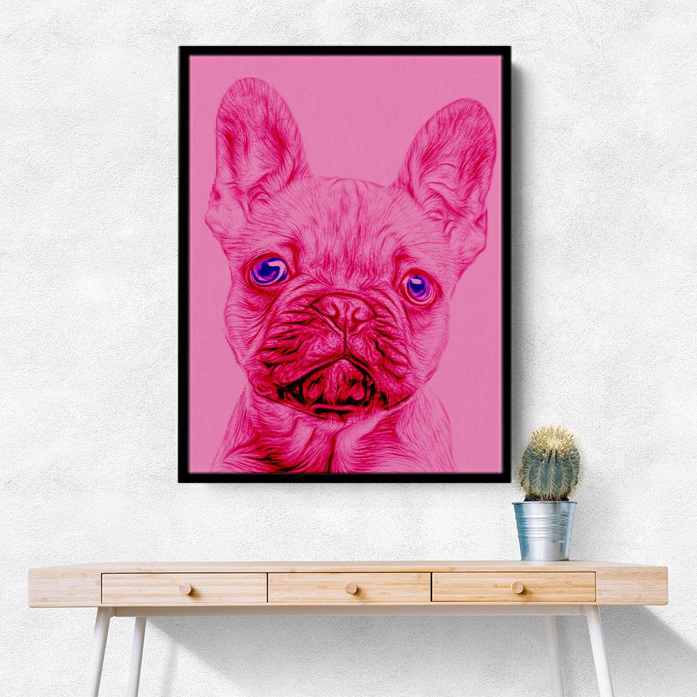 Pink French Bulldog