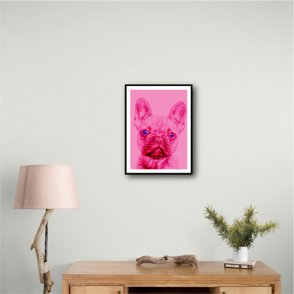 Pink French Bulldog