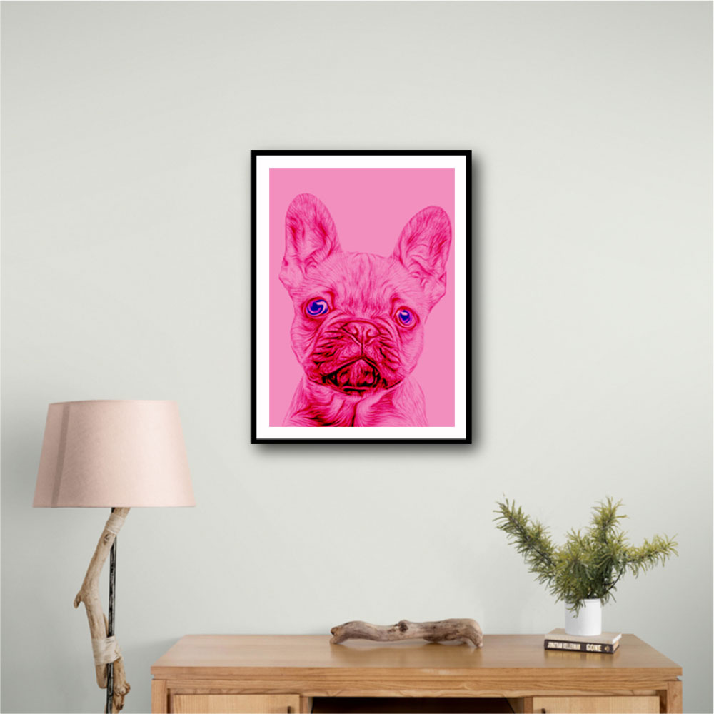 Pink French Bulldog