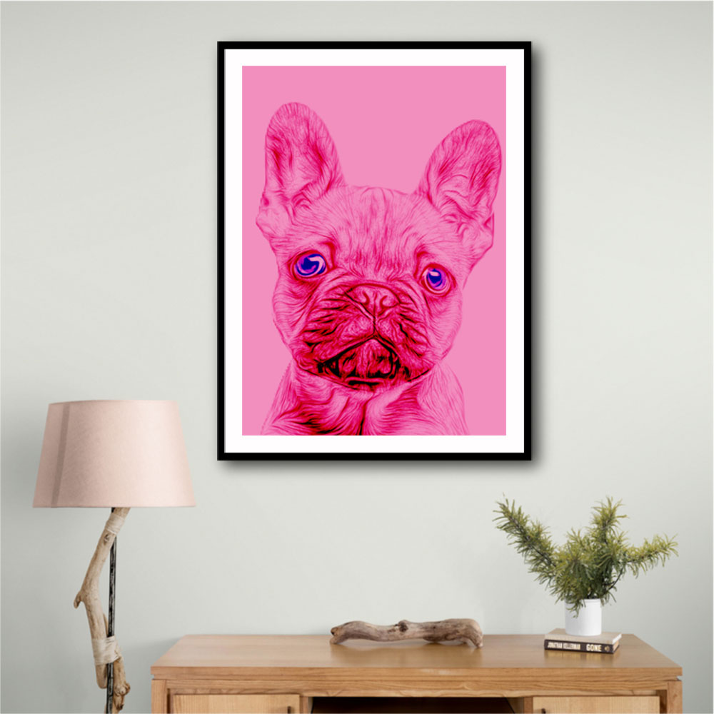 Pink French Bulldog