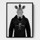 Zebra in a Hoodie Black & White Zebra in a Hoodie Black & White