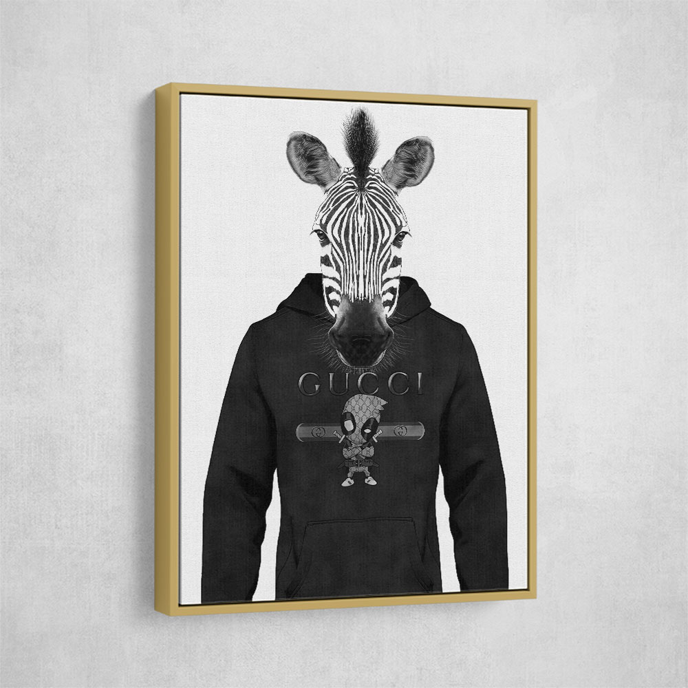 Zebra in a Hoodie Black & White Zebra in a Hoodie Black & White