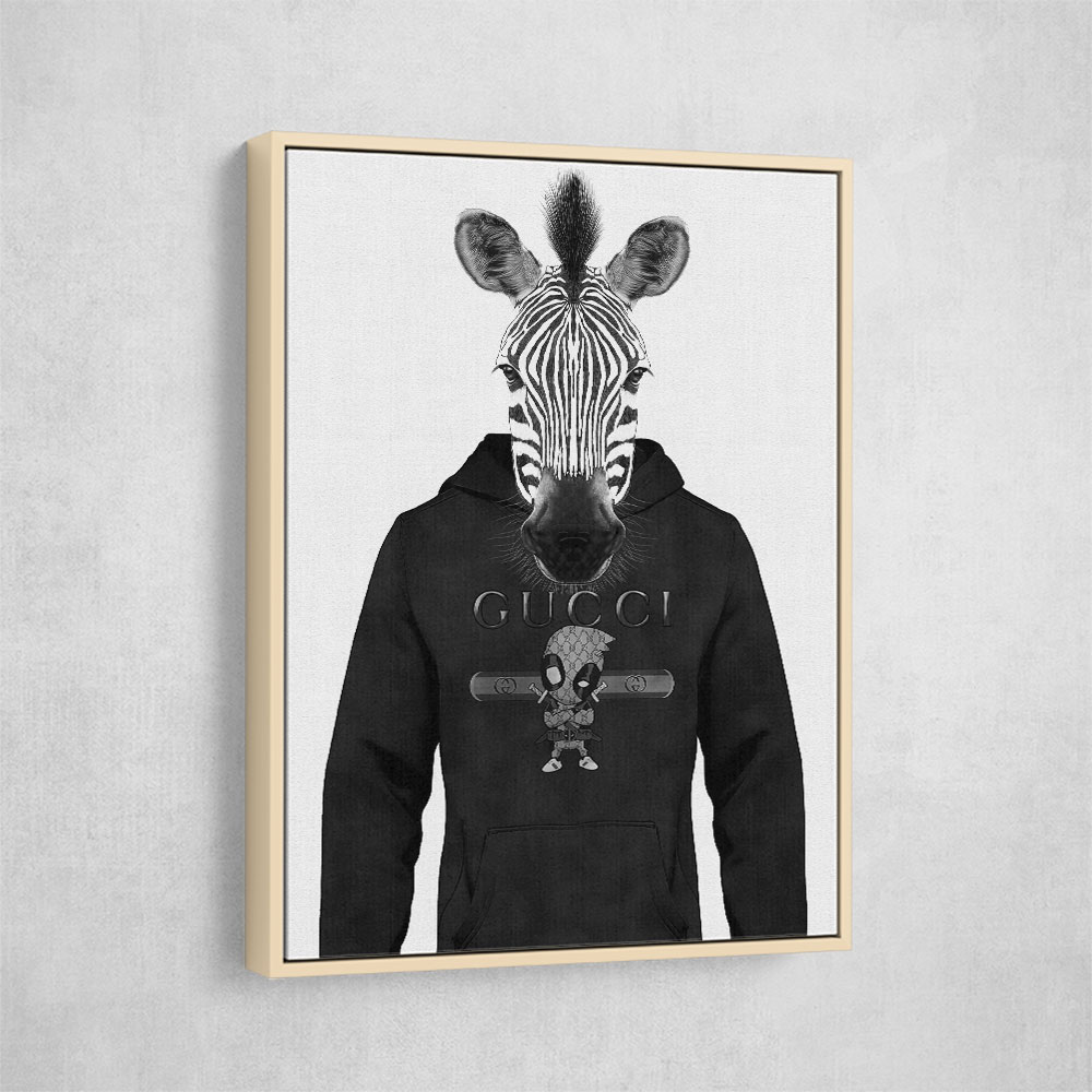 Zebra in a Hoodie Black & White Zebra in a Hoodie Black & White