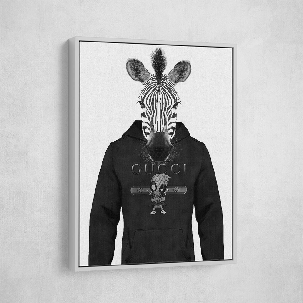 Zebra in a Hoodie Black & White Zebra in a Hoodie Black & White