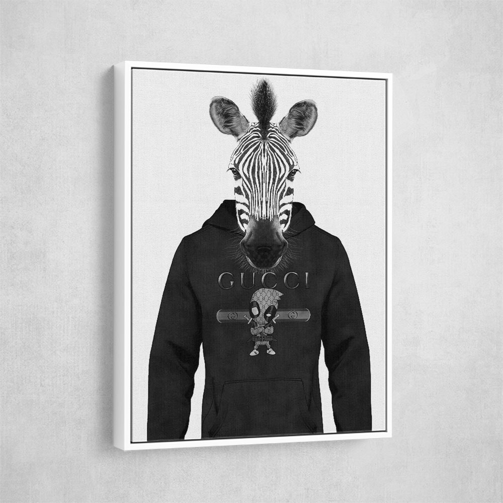 Zebra in a Hoodie Black & White Zebra in a Hoodie Black & White
