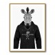 Zebra in a Hoodie Black & White Zebra in a Hoodie Black & White