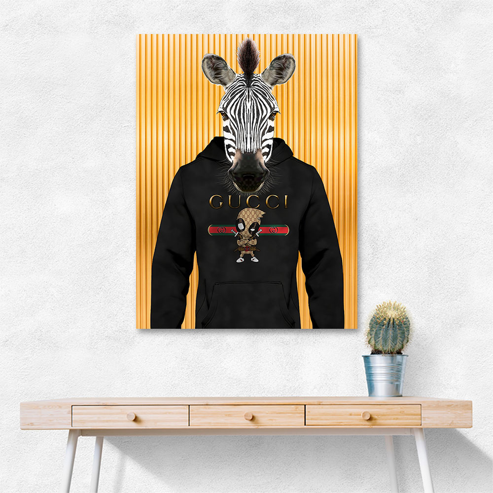 Zebra in a Hoodie Yellow Zebra in a Hoodie Yellow
