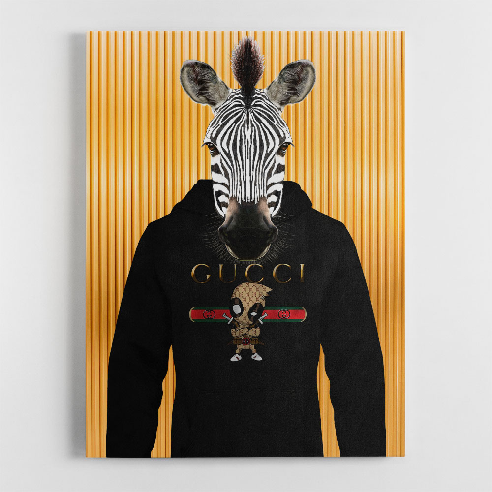 Zebra in a Hoodie Yellow Zebra in a Hoodie Yellow