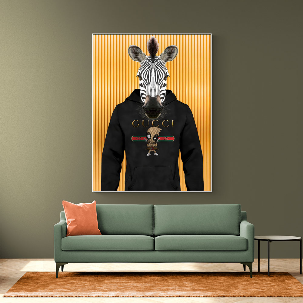 Zebra in a Hoodie Yellow Zebra in a Hoodie Yellow