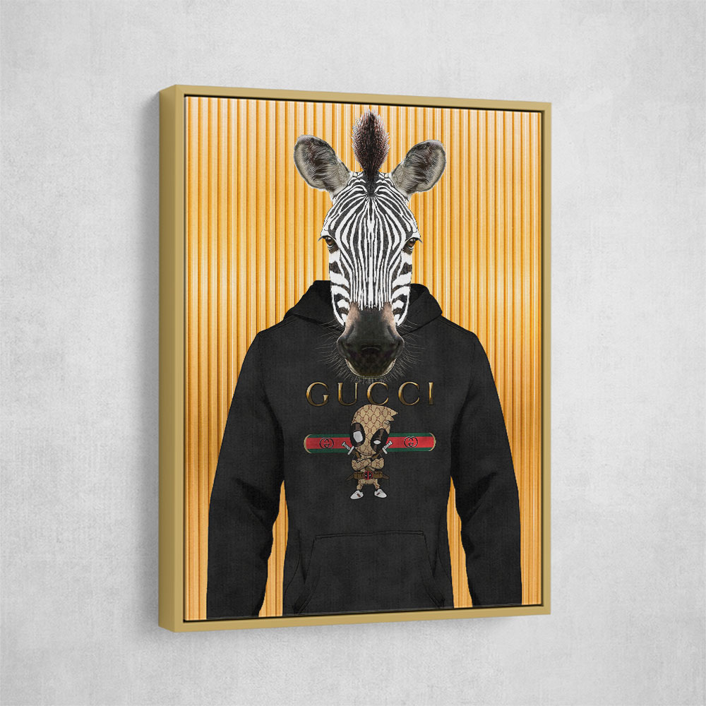 Zebra in a Hoodie Yellow Zebra in a Hoodie Yellow
