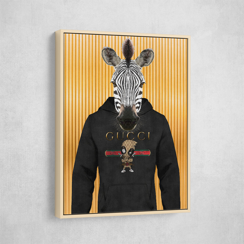 Zebra in a Hoodie Yellow Zebra in a Hoodie Yellow