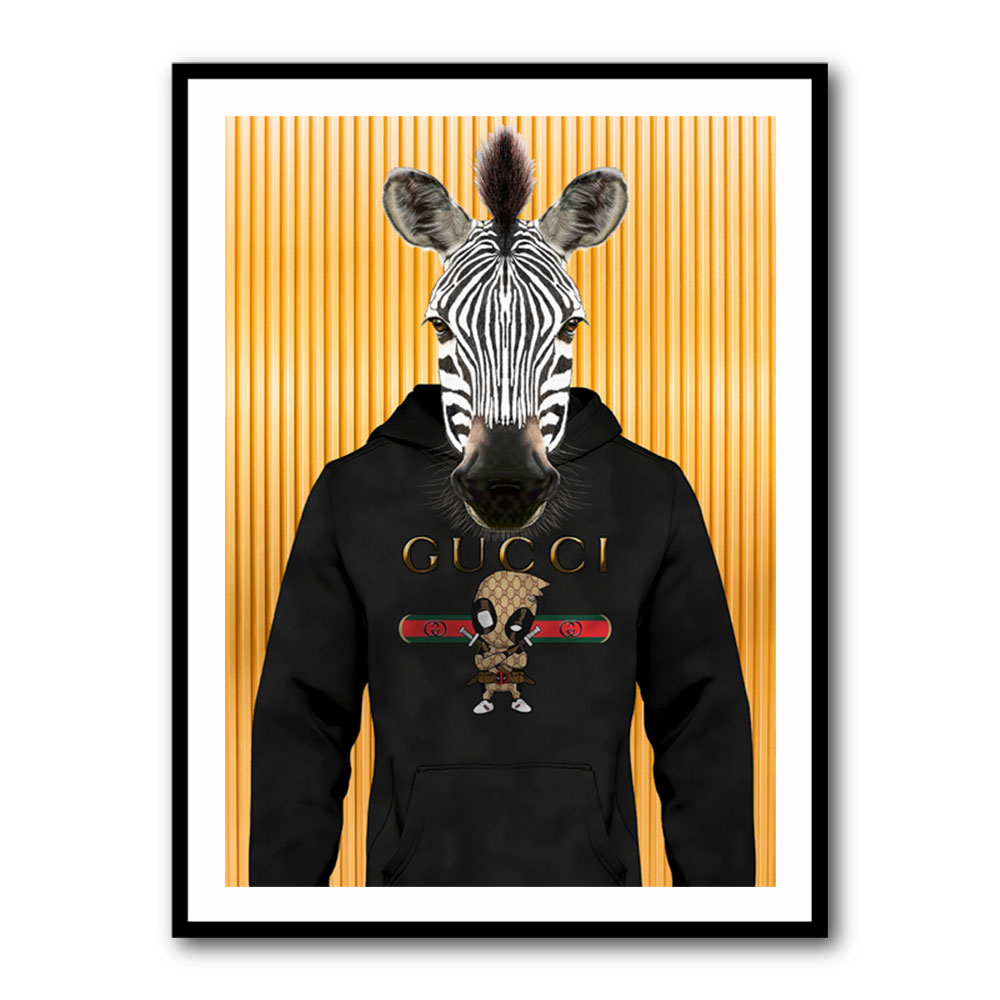 Zebra in a Hoodie Yellow Zebra in a Hoodie Yellow