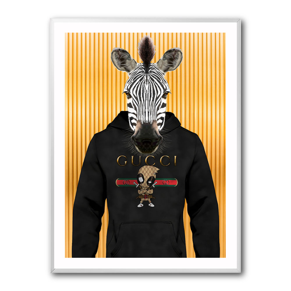 Zebra in a Hoodie Yellow Zebra in a Hoodie Yellow