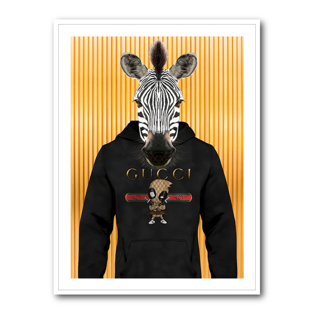 Zebra in a Hoodie Yellow Zebra in a Hoodie Yellow