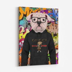 Bulldog Hoodie Graffiti