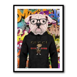 Bulldog Hoodie Graffiti