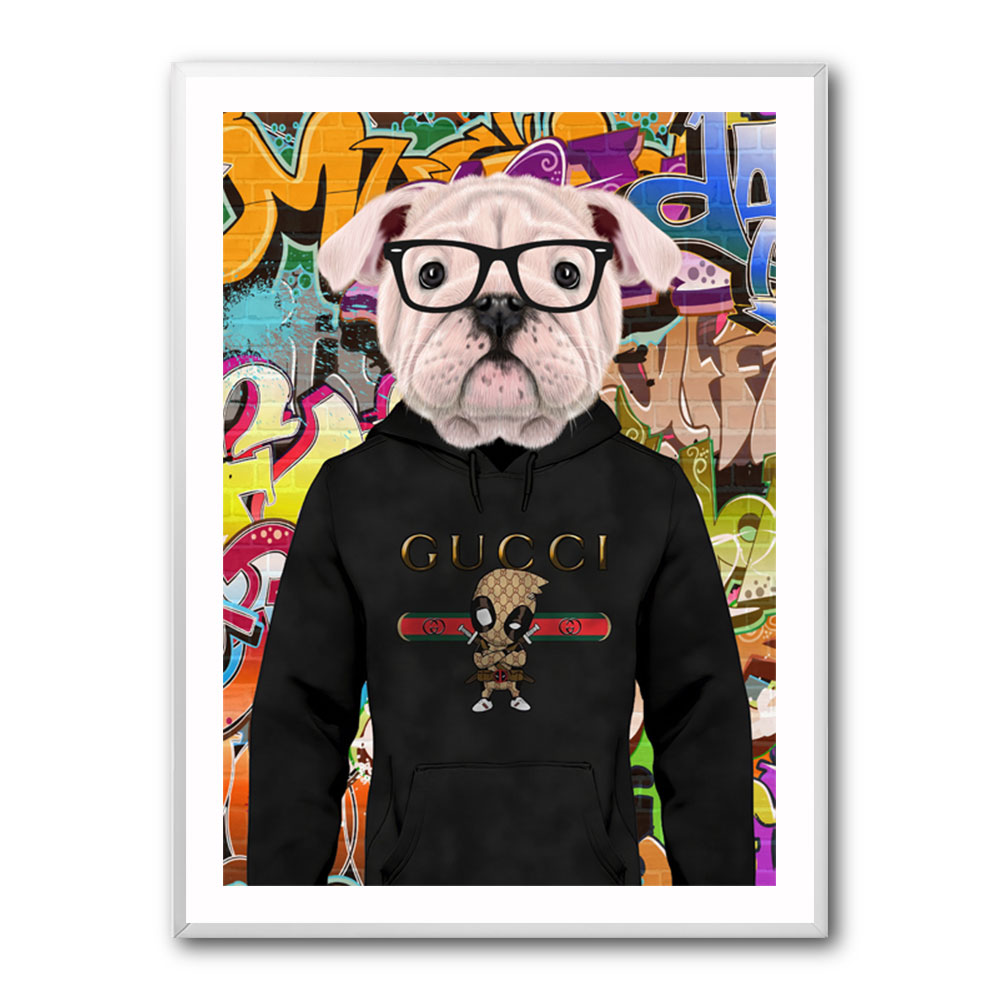 Bulldog Hoodie Graffiti