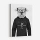 Bulldog Hoodie Black and White