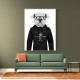 Bulldog Hoodie Black and White