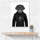 Chocolate Labrador Hoodie Black and White