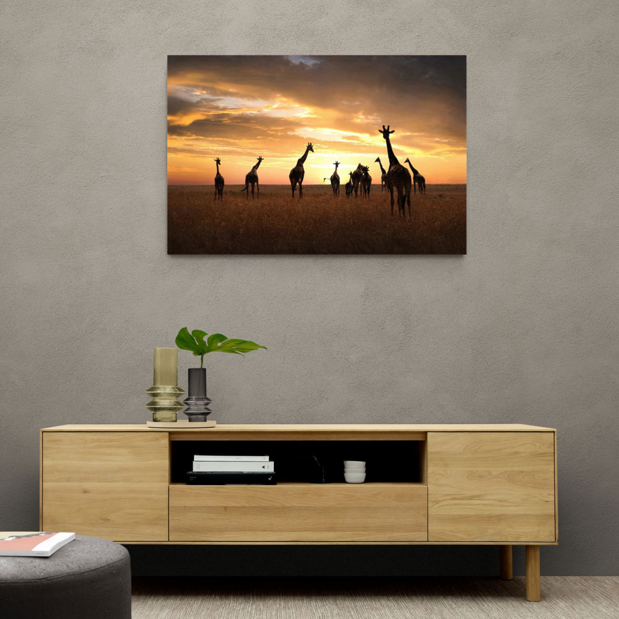 Giraffe Family Wall Art