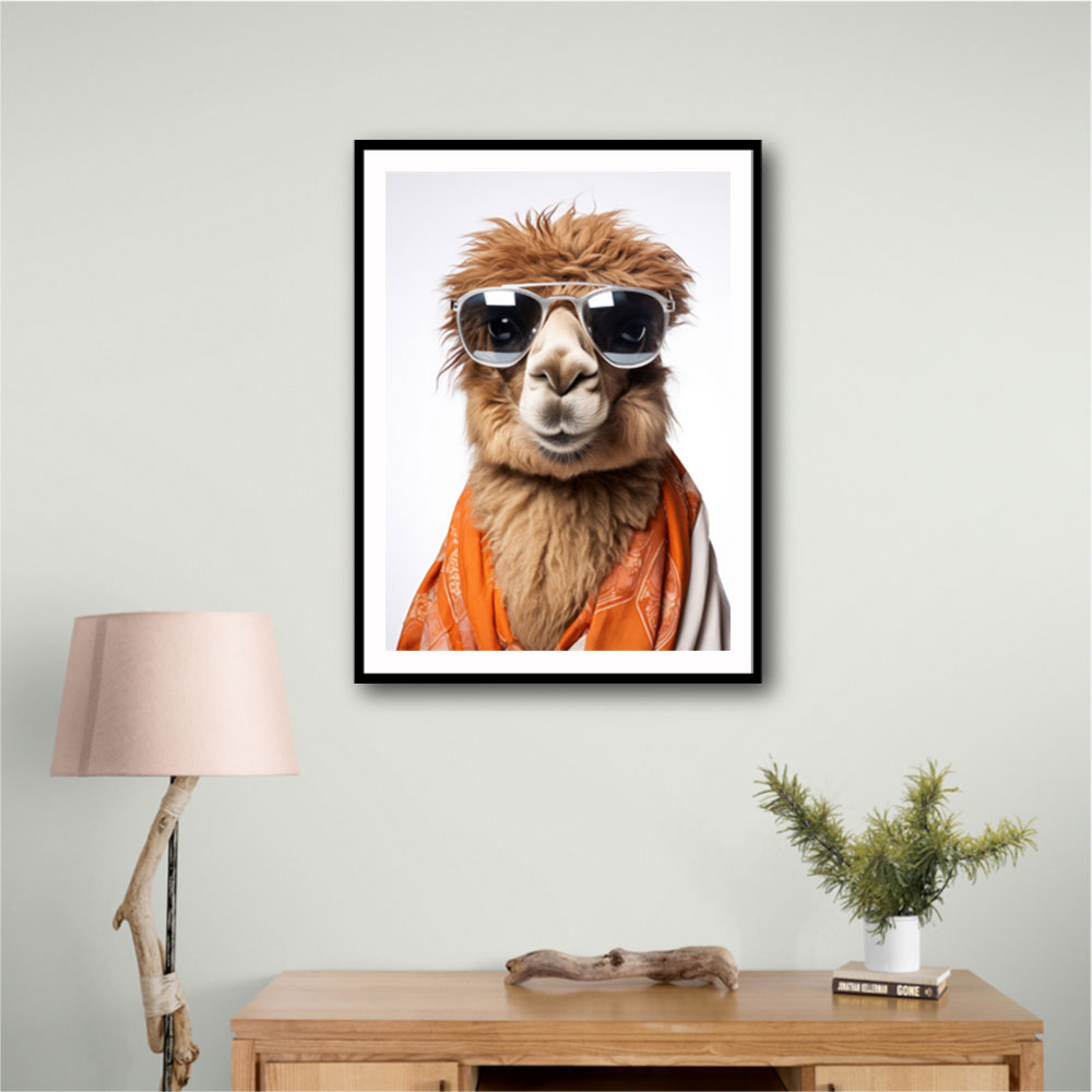 Cool Camel in Sunglasses 2 Wall Art