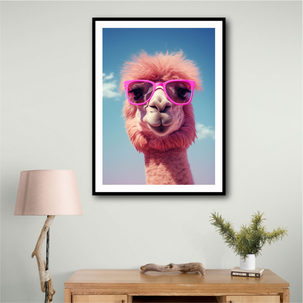 Cool Camel in Her Sunglasses Wall Art