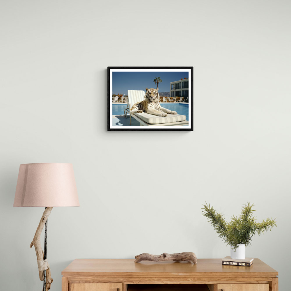 The Lounging Tiger Wall Art