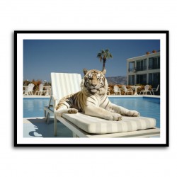 The Lounging Tiger Wall Art