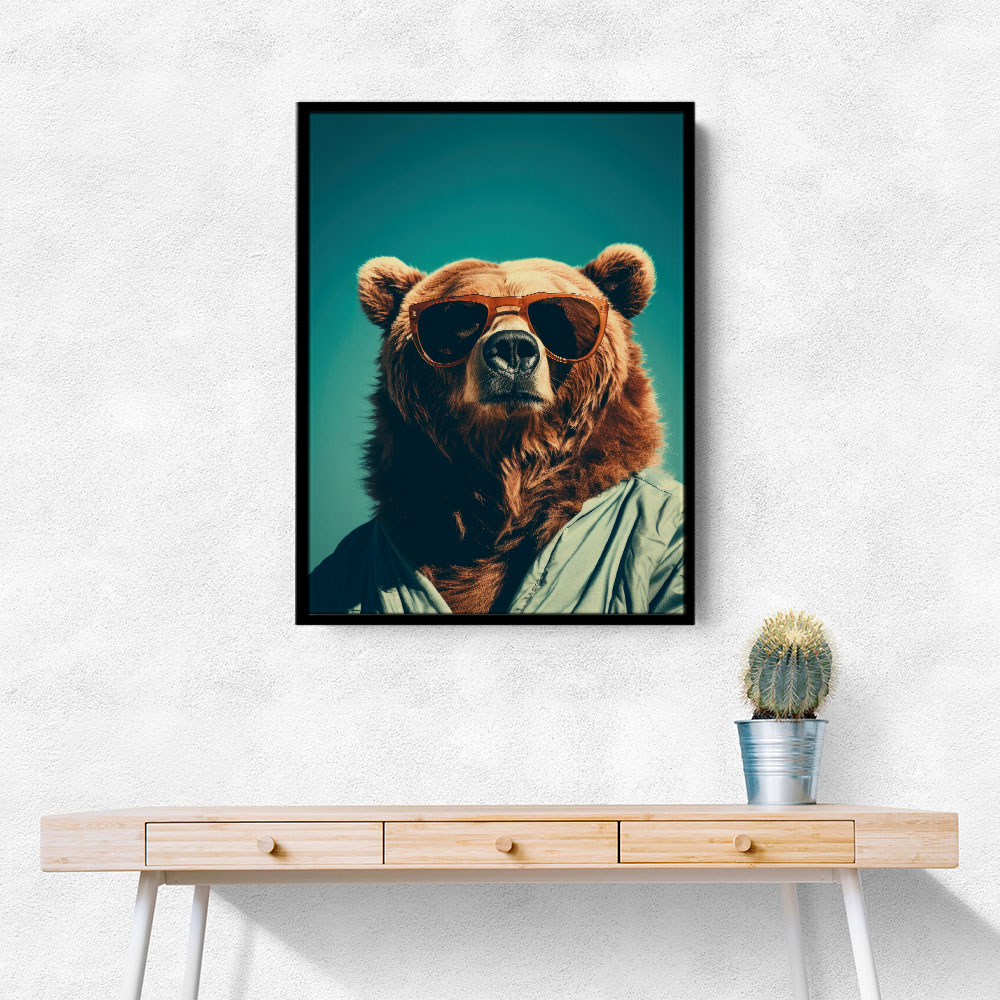 Cool Brown Bear Wall Art