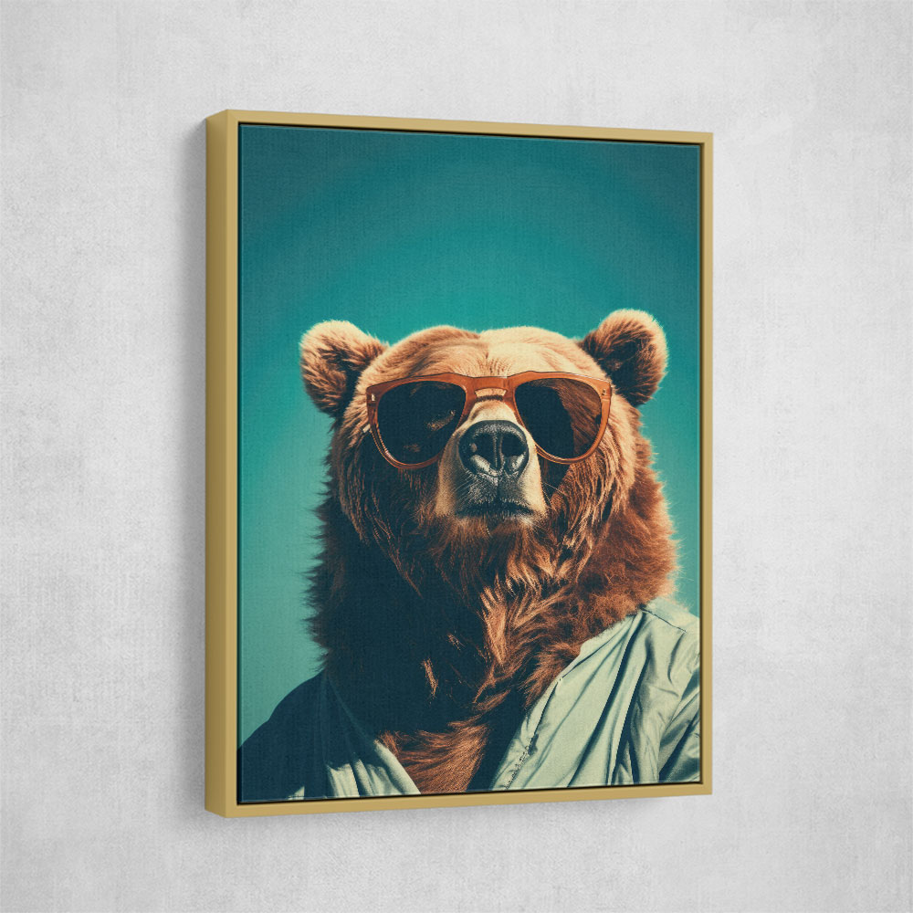 Cool Brown Bear Wall Art