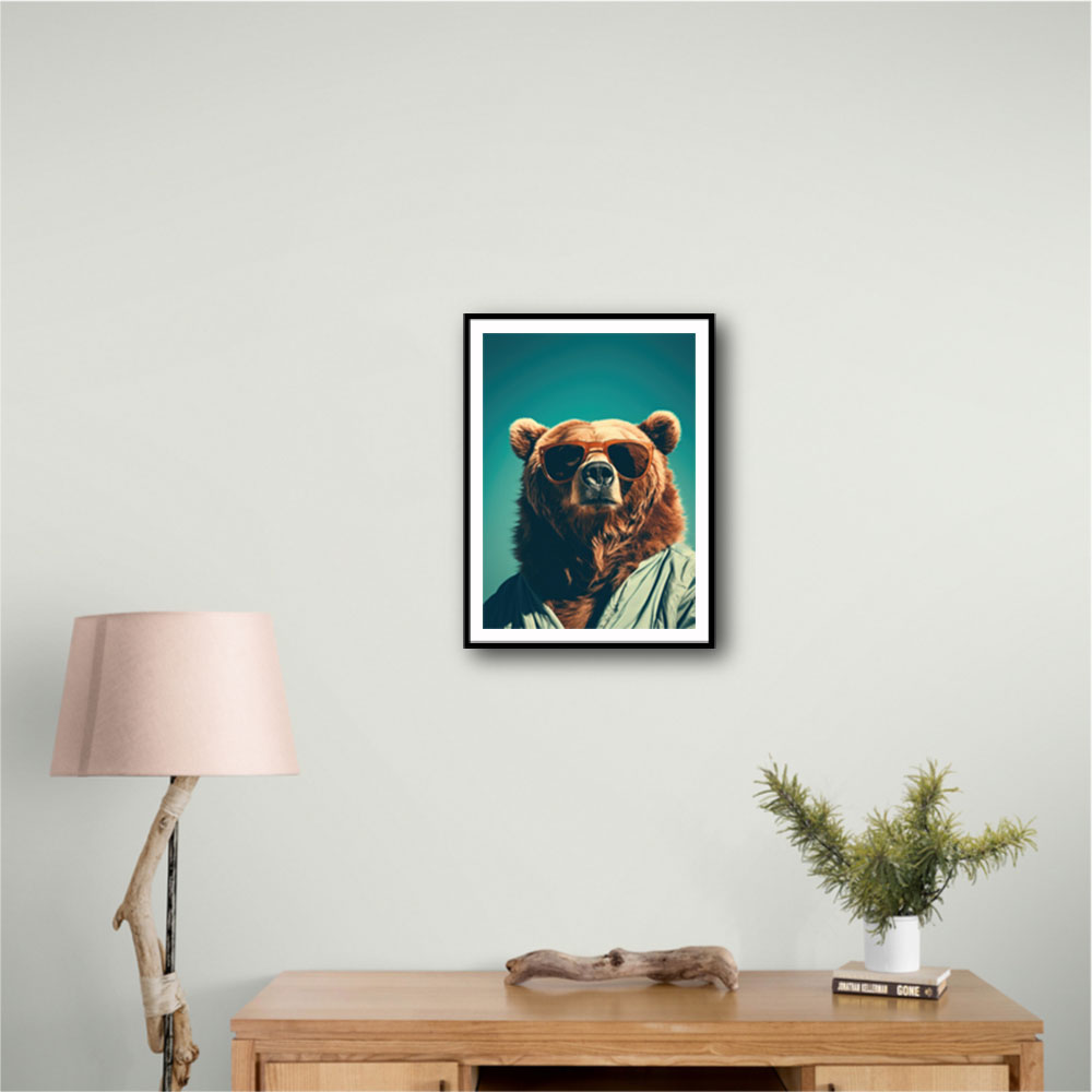 Cool Brown Bear Wall Art