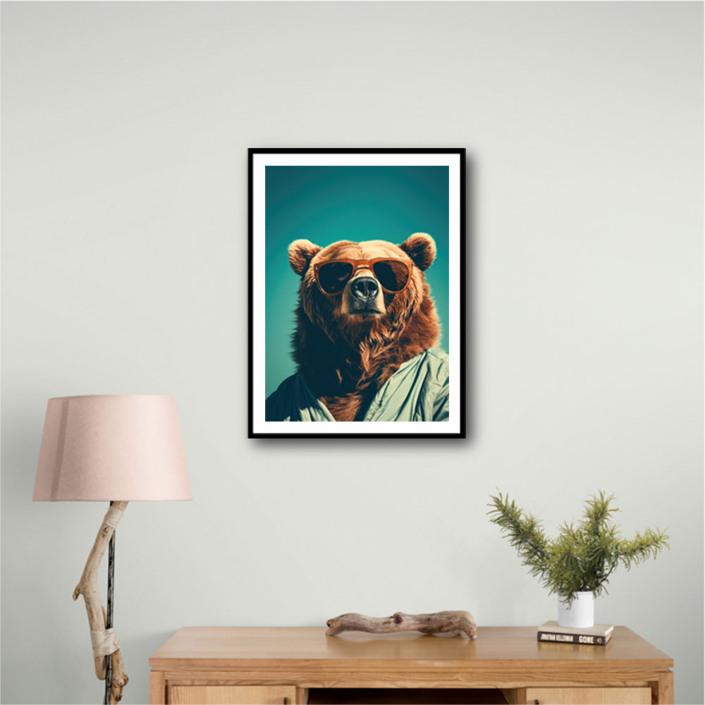 Cool Brown Bear Wall Art