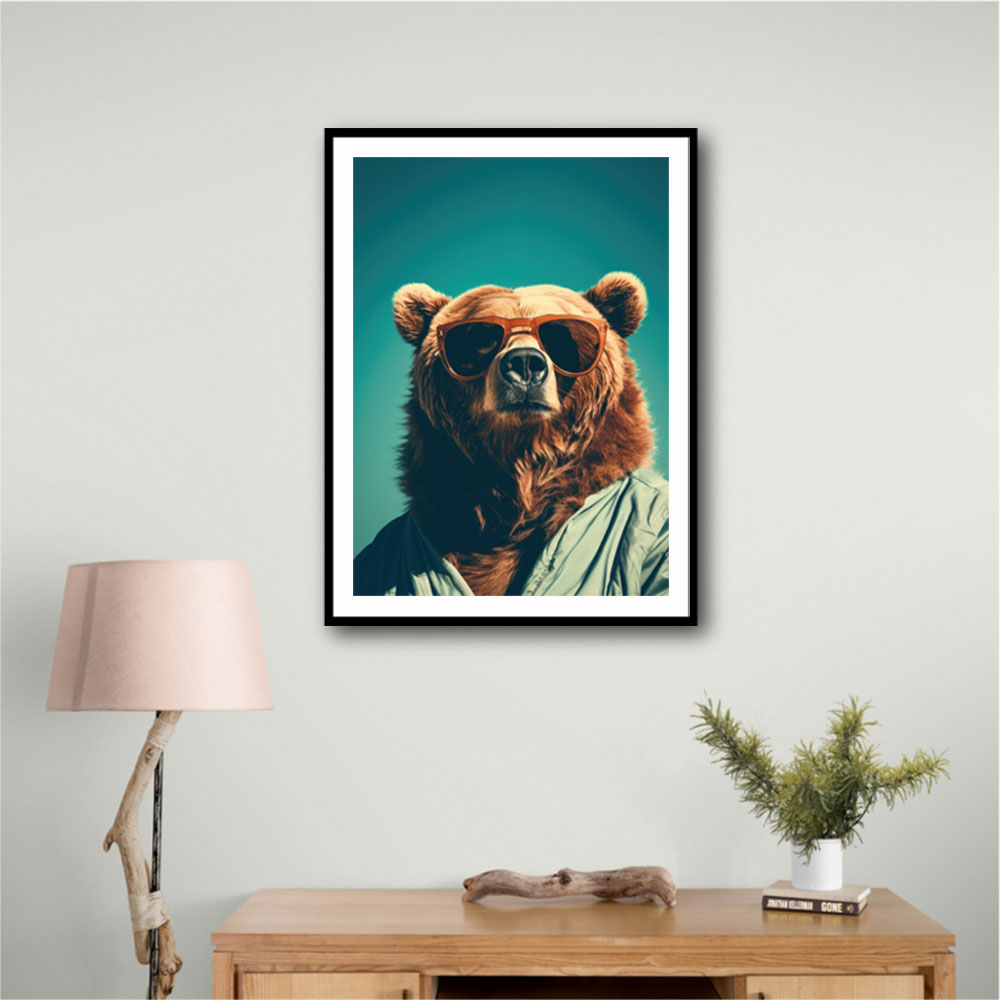 Cool Brown Bear Wall Art