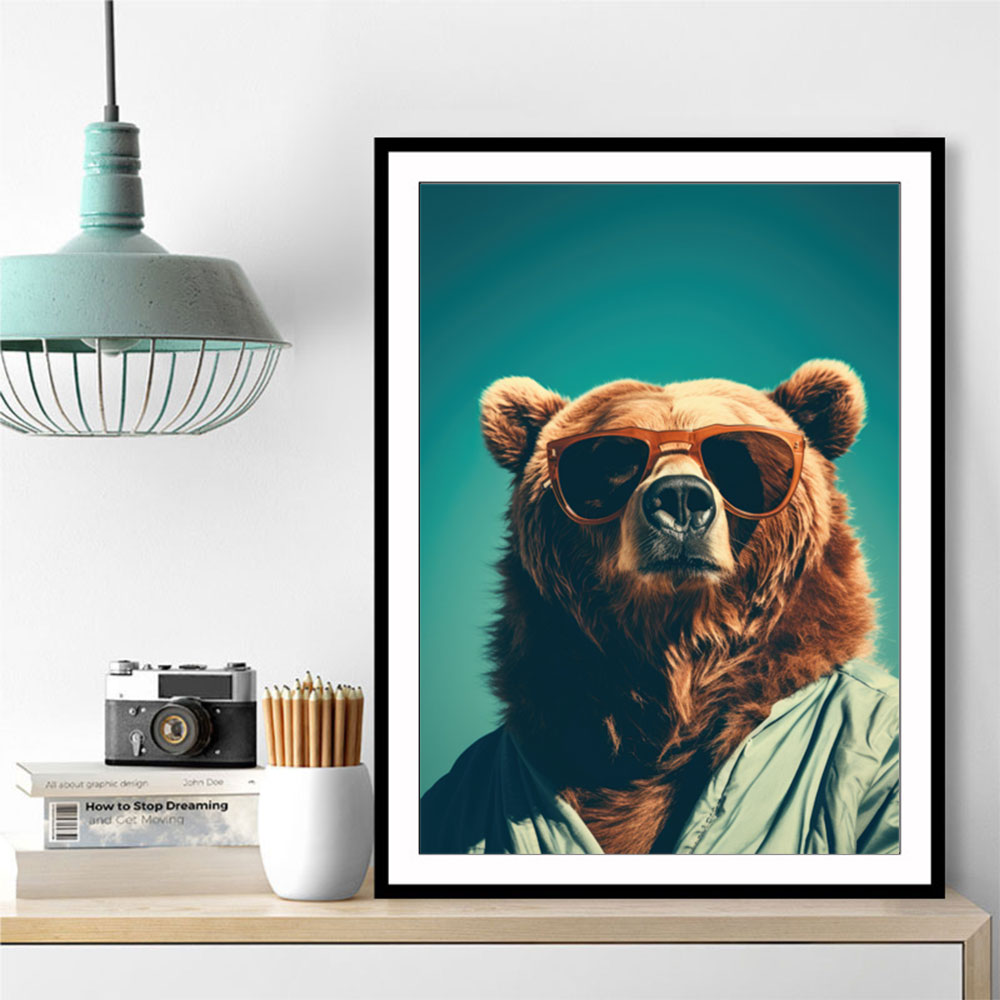 Cool Brown Bear Wall Art