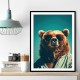 Cool Brown Bear Wall Art