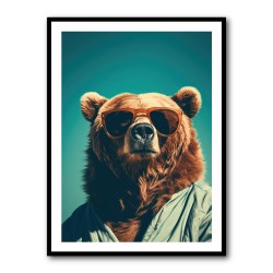 Cool Brown Bear Wall Art