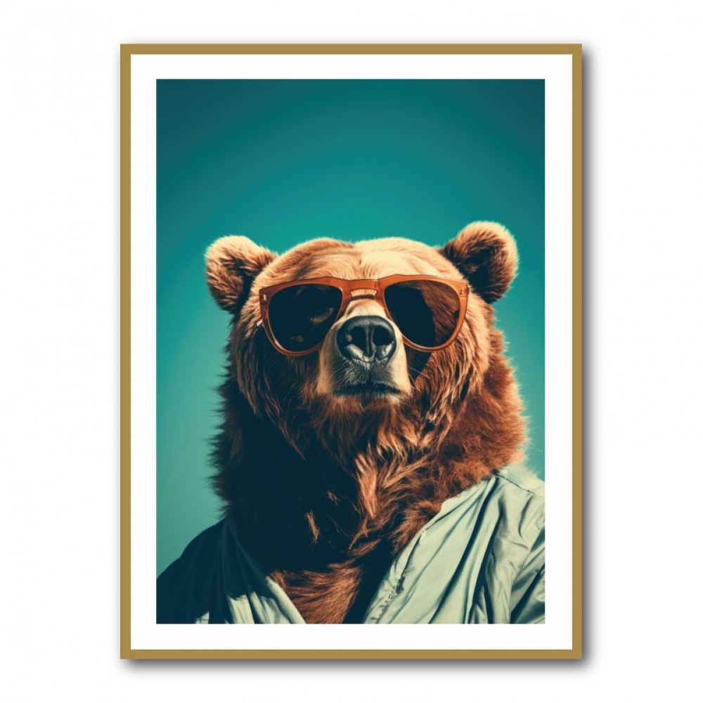 Cool Brown Bear Wall Art