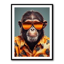 Hawaiian Chimp Wall Art