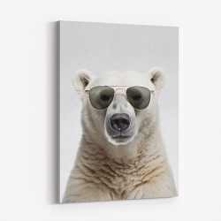 Polar Bear in Shades Wall Art