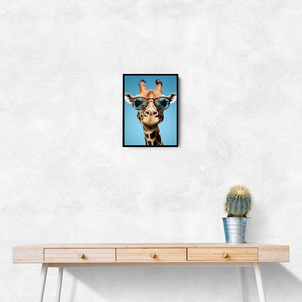 Giraffe In Glasses 2 Wall Art