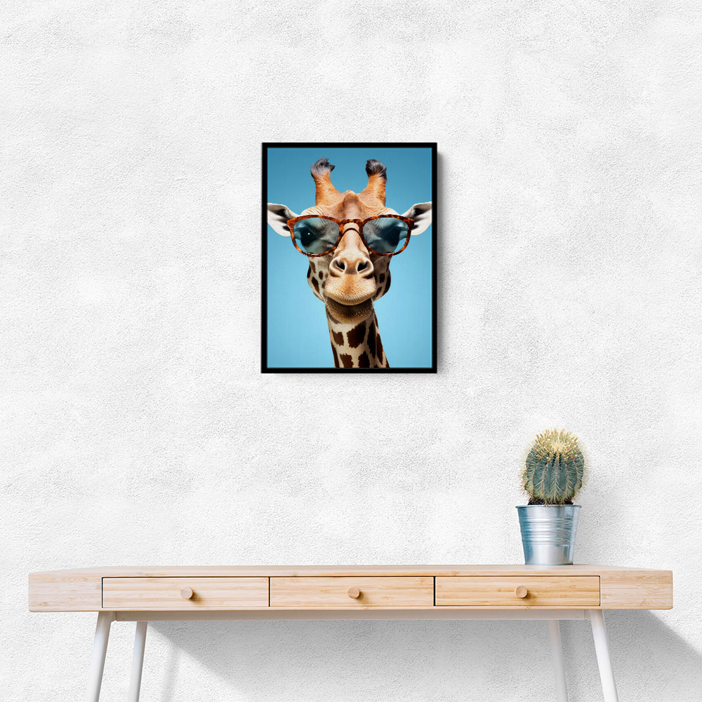 Giraffe In Glasses 2 Wall Art