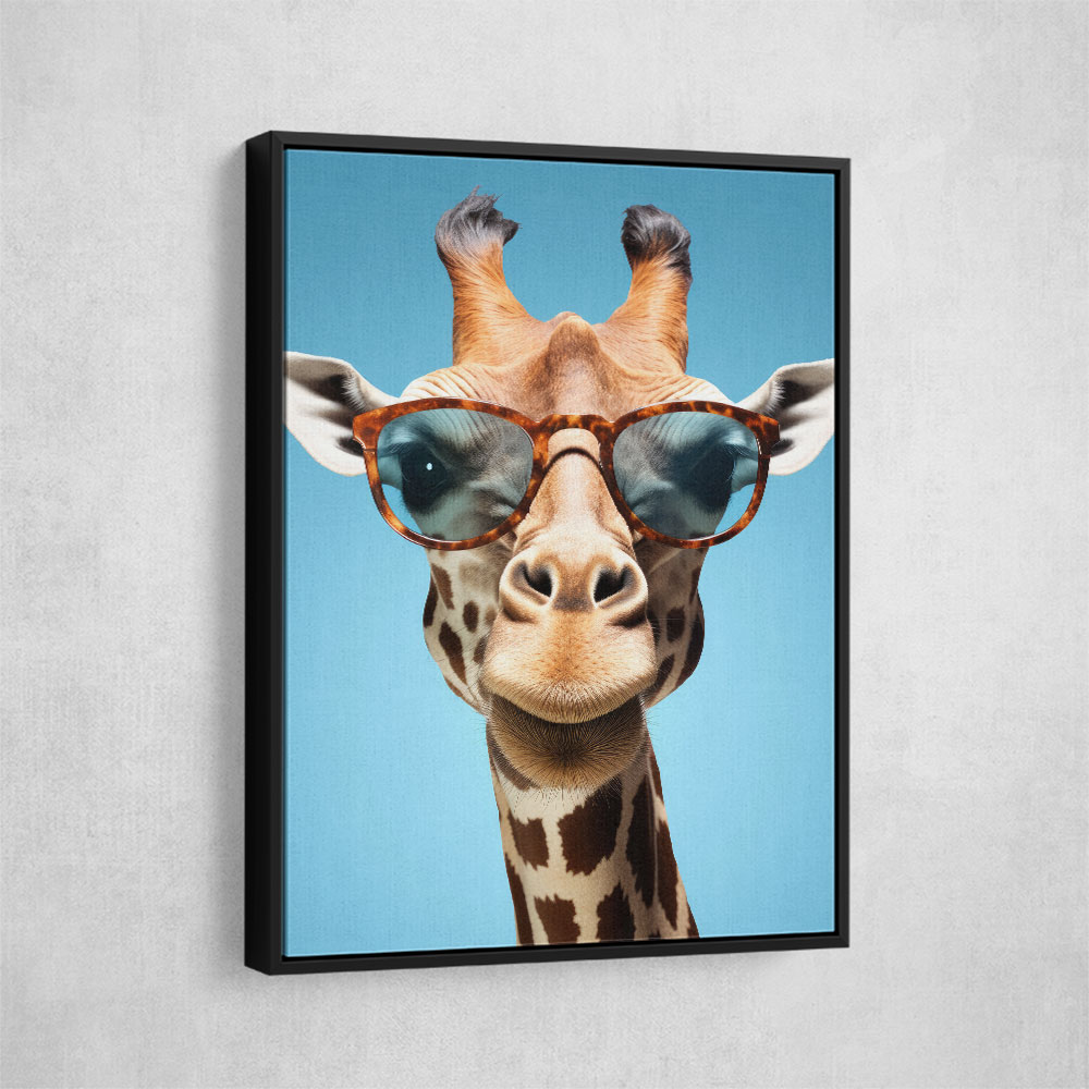 Giraffe In Glasses 2 Wall Art