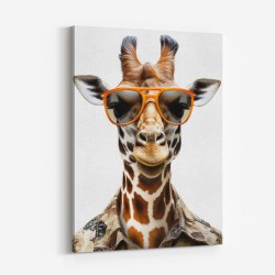 Giraffe In Glasses 3 Wall Art