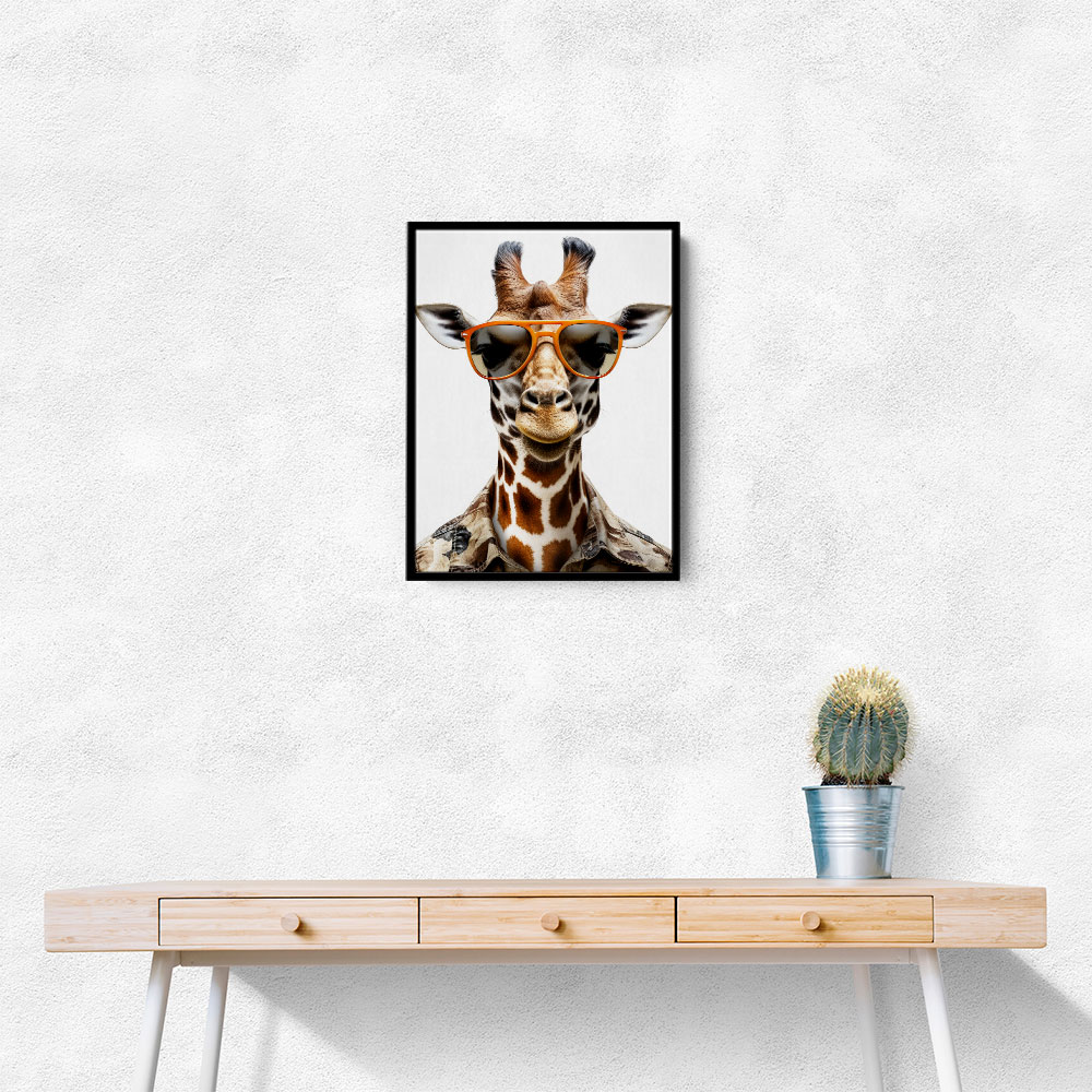 Giraffe In Glasses 3 Wall Art