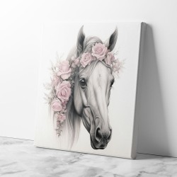 Arabian Horse with Flowers 2 Wall Art