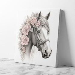 Arabian Horse with Flowers 3 Wall Art