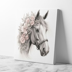 Arabian Horse with Flowers 5 Wall Art